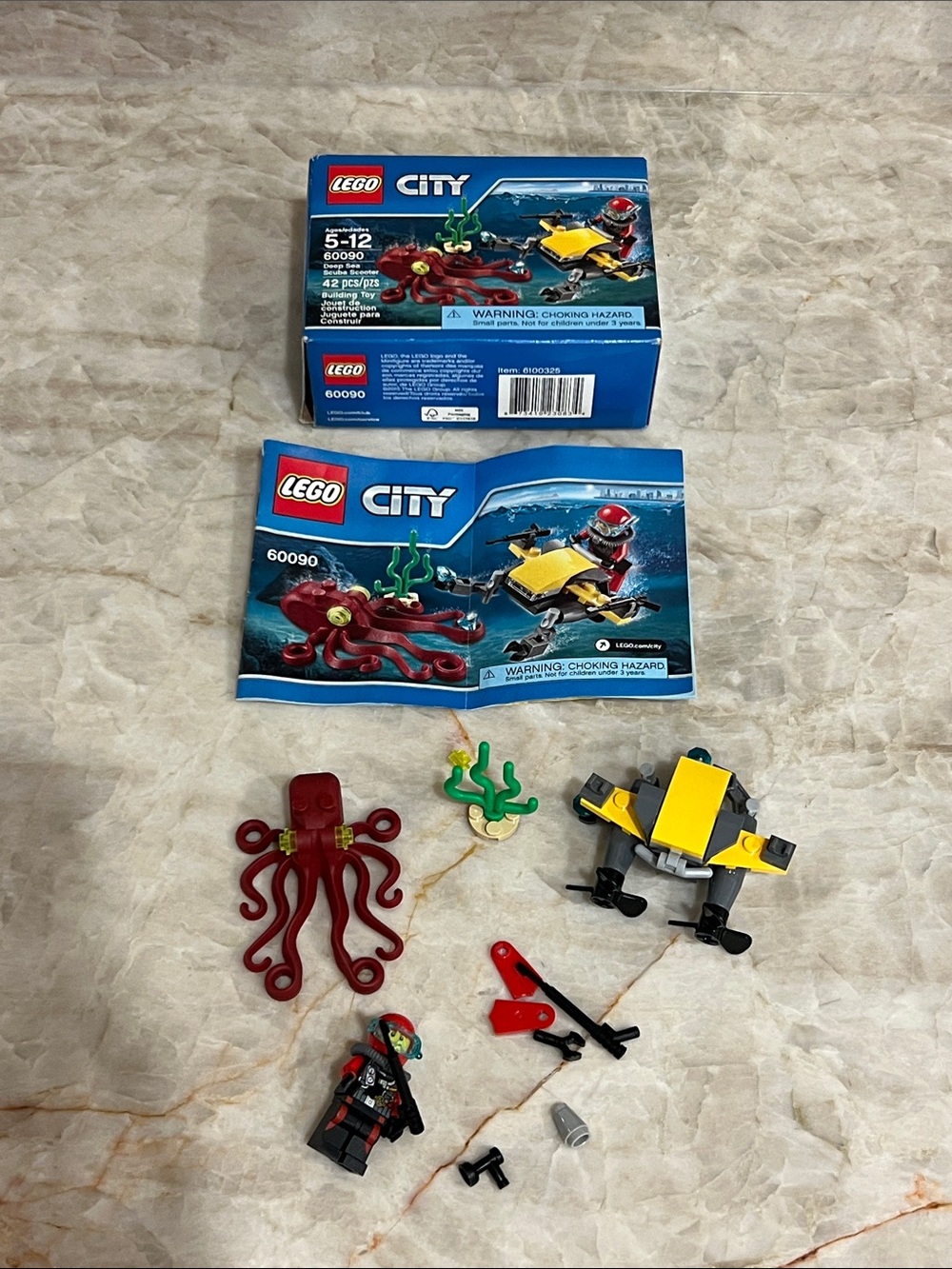 ❤️3/$25 Lego City Deep Sea Scuba Scooter #60090 Building Set RARE